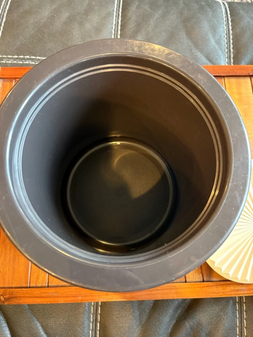 Vintage Tupperware Ice Bucket & Lid Insulated Brown Push Button Container